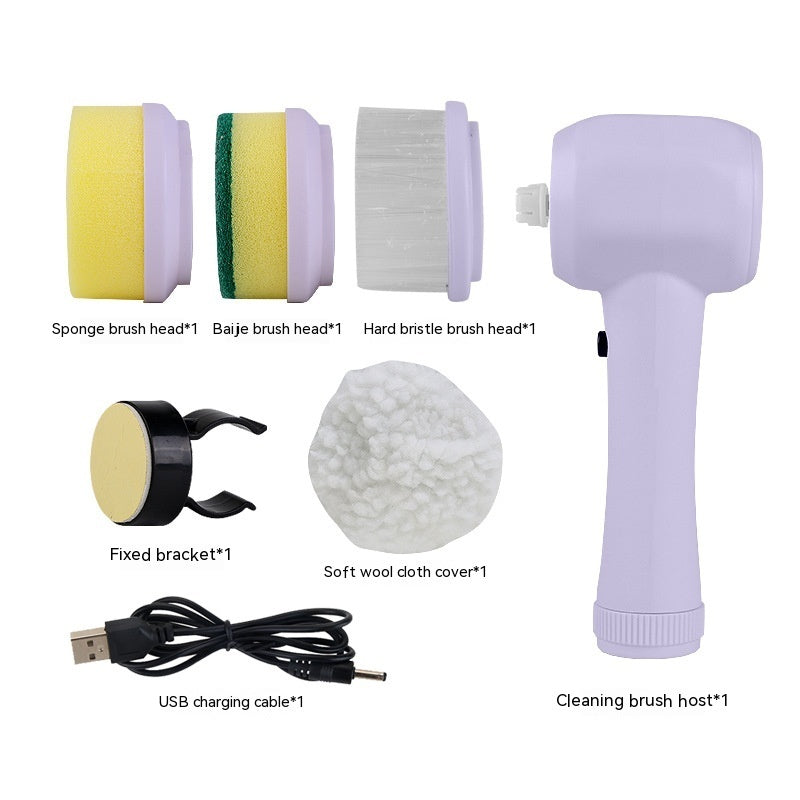 Electric Scrubber: Portable 4-in-1 Cordless Cleaning Brush